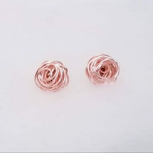 Wire wrapped stud earrings